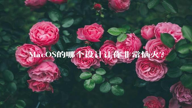 MacOS的哪个设计让你非常恼火？