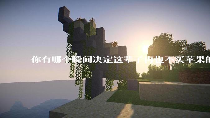 你有哪个瞬间决定这辈子再也不买苹果的产品?